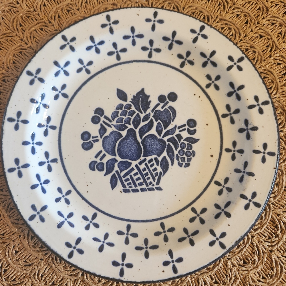 Set of 5 Stonehenge Midwinter Country Blue 7" Dessert Plates Made in England